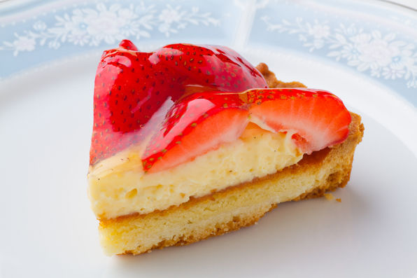 いちごのタルト 口コミでも人気のタルトです。サクサクのタルトにカスタードといちごがたっぷり！